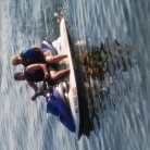 Mom and my brother jet skiing