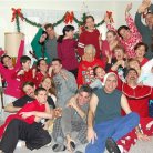 Our crazy family on Christmas morning
