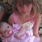 Clare with on of our friends baby