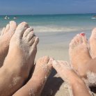 Getting the sand between our toes.