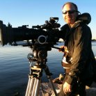 Daniel at work, filming a movie.