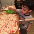 Matteo loves eating...and making pizza!