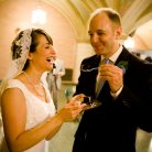 Joyfully eating cake