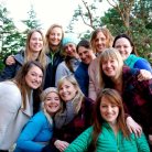 Andrea and her friends in the San Juan Islands