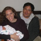 Holding our godson for the first time
