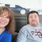 Relaxing at our camper after a day of sightseeing in Colonial Williamsburg, VA July 2015