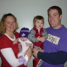 We went to different colleges and like opposing football teams.