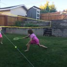 Loving summer with some backyard badminton