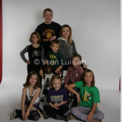 Cousins from Egan's side posing in their favorite college gear.