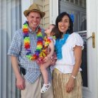a luau 1st birthday party for a friend